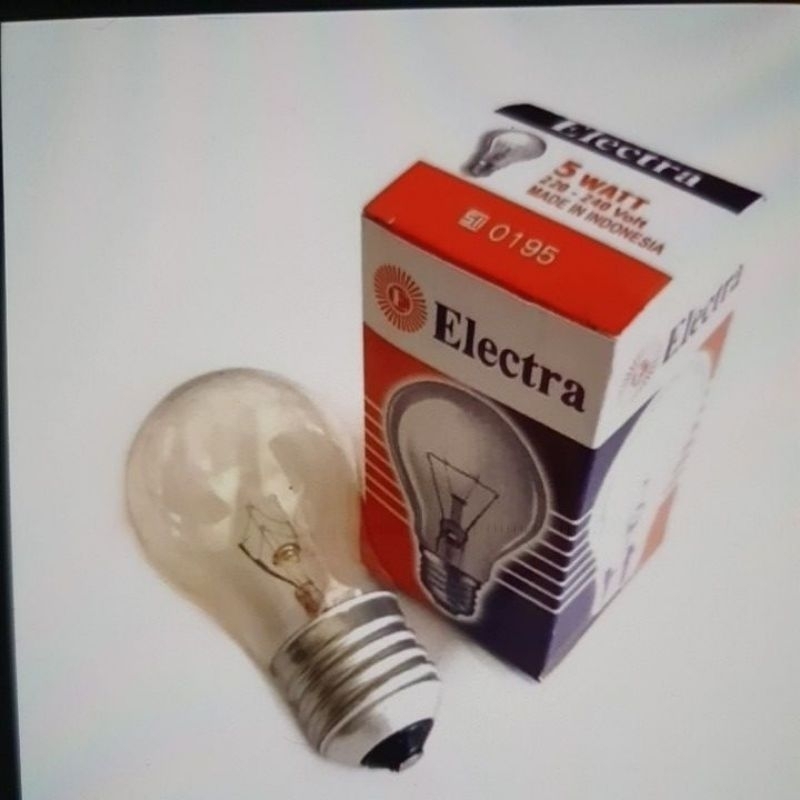 LAMPU BOHLAM/PIJAR ELECTRA 5 WATT/ LAMPU PENGHANGAT AYAM/MESIN TETES TELUR