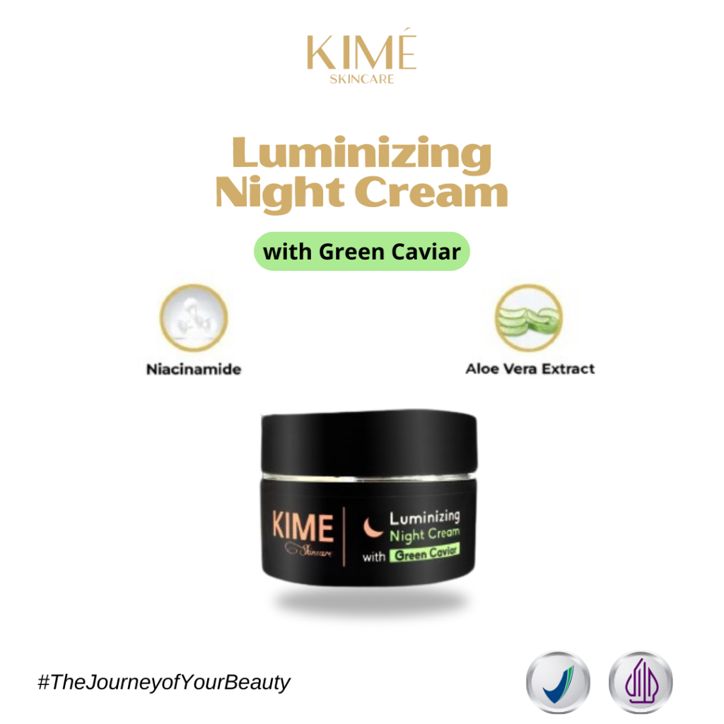 Kime Skincare Luminizing Night Cream - Krim Malam Penghilang Flek Hitam Kime Skincare