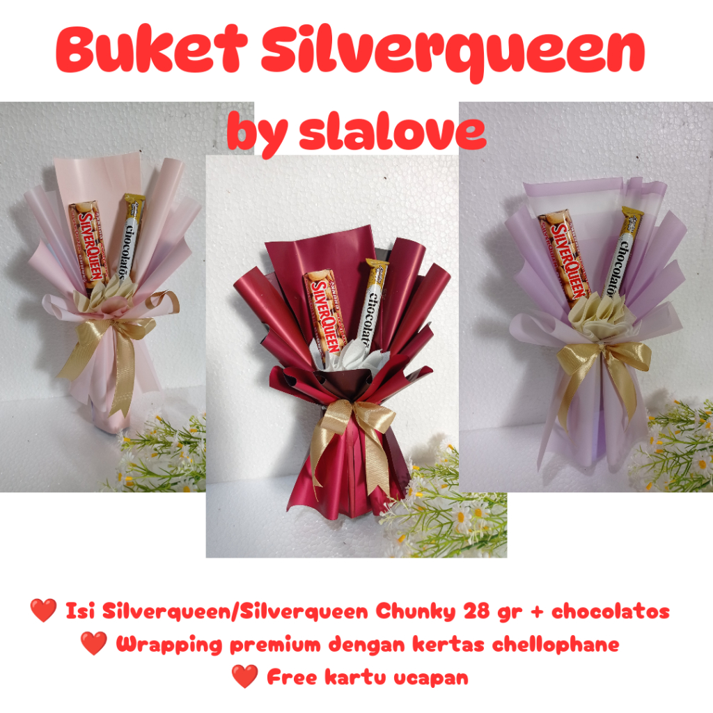 

Buket Silverqueen | Buket Cokelat | Bucket Silverqueen dan Chocolatos | Bucket Cokelat Wisuda Ulang Tahun Anniversary