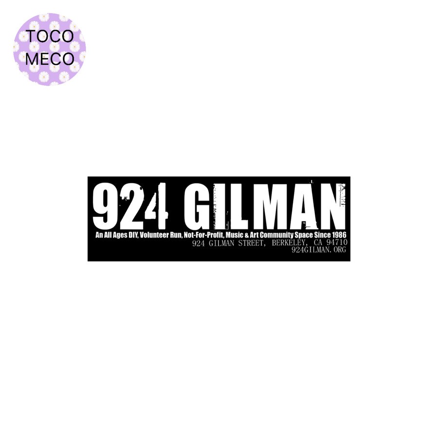

sticker 924 GILMAN street logo stiker hardcore punk diy venue