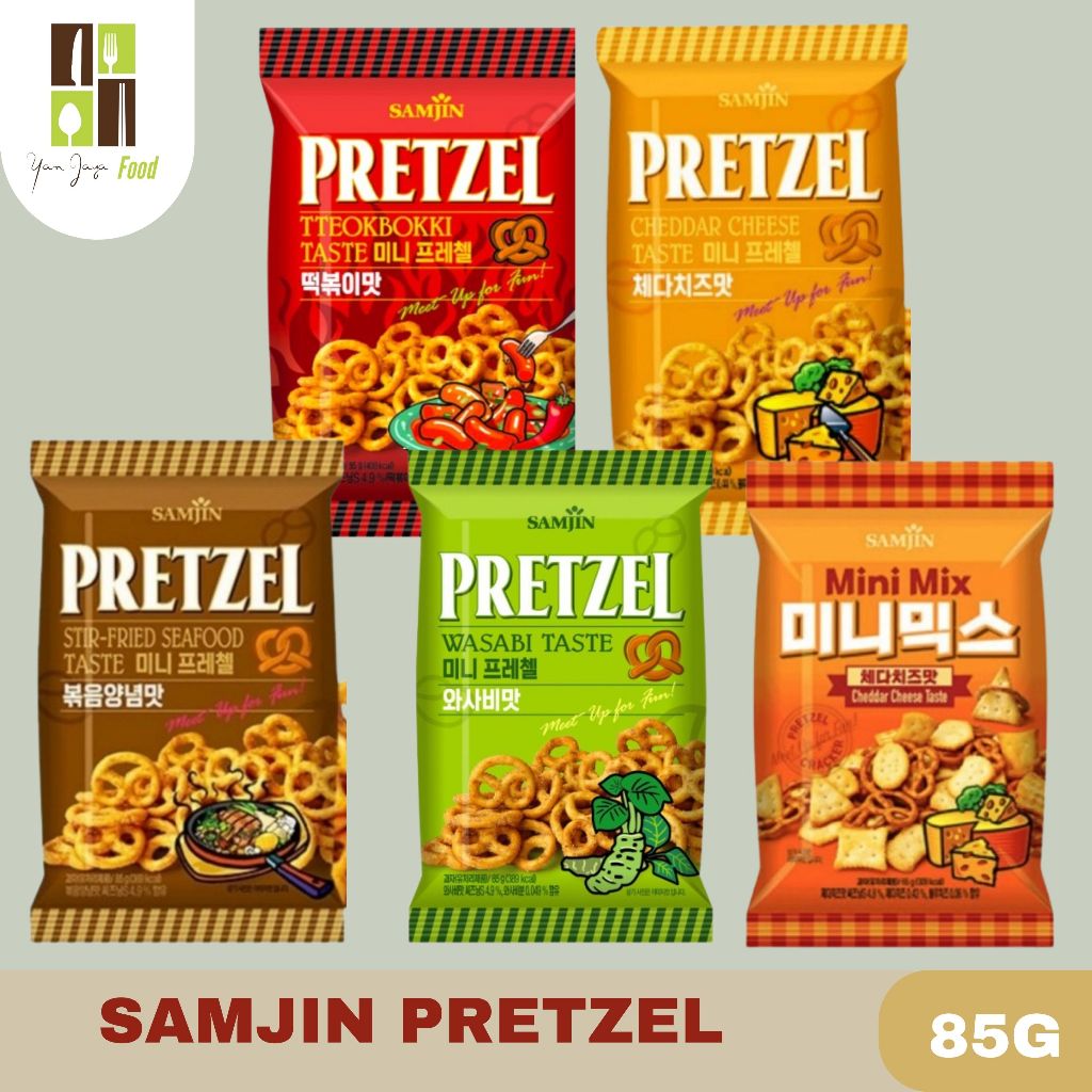 

Samjin Pretzel Snack Korea Tteokbokki / Chedar Cheese / Seafood / Wasabi 85g