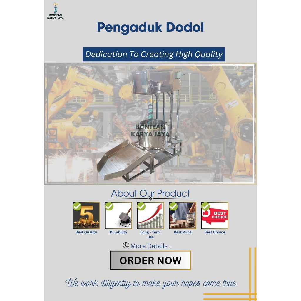 Pengaduk Dodol Dengan Penampang - Mesin Pengaduk Dodol