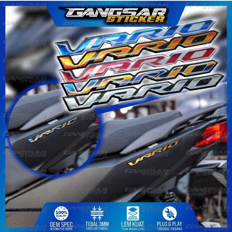 emblem all new vario / emblem vario all new 125 / emblem vario 160 / Emblem timbul vario / emblem va