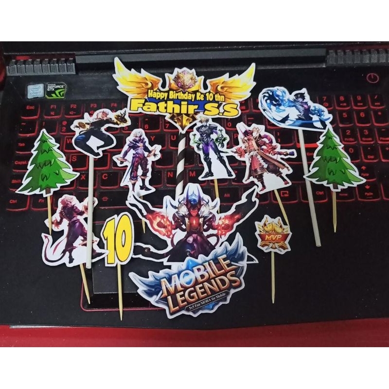 cake topper hiasan kue mobile legends mlbb dyrroth dyroth