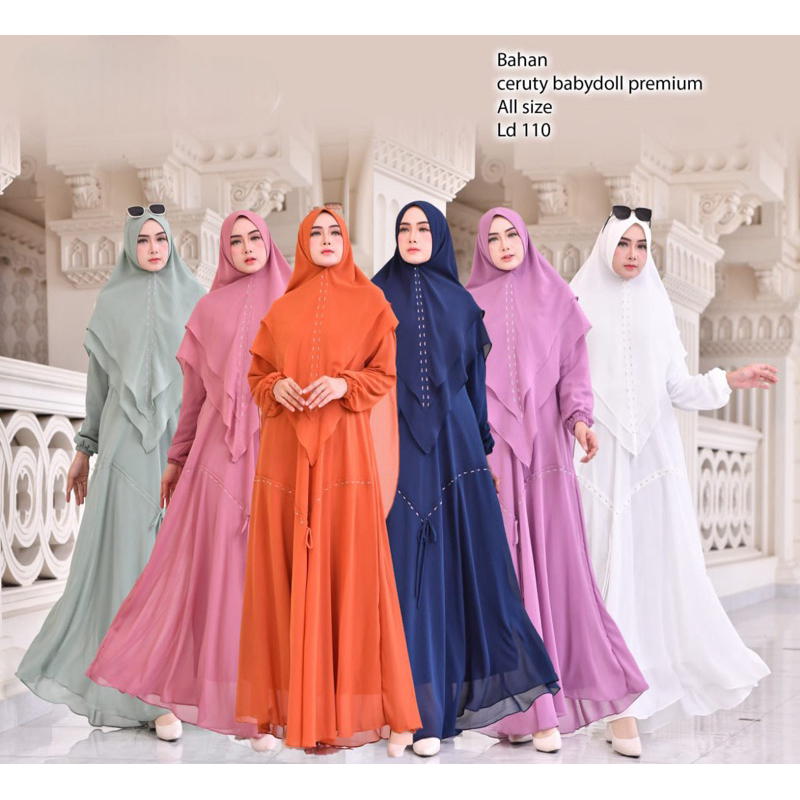 INAYA SYARI GAMIS POLOS PREMIUM LEBARAN