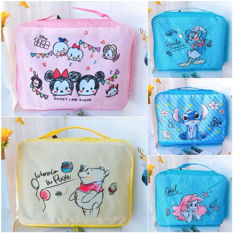 disney travel organizer bag tas penyimpanan baju travel