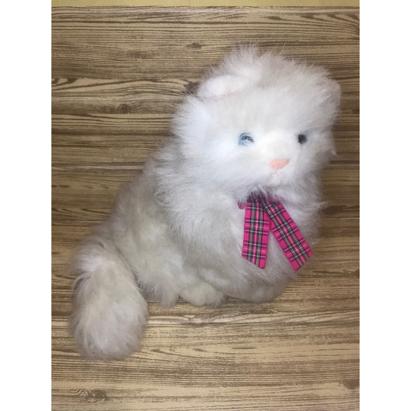 Boneka Kucing Putih Bulu Panjang