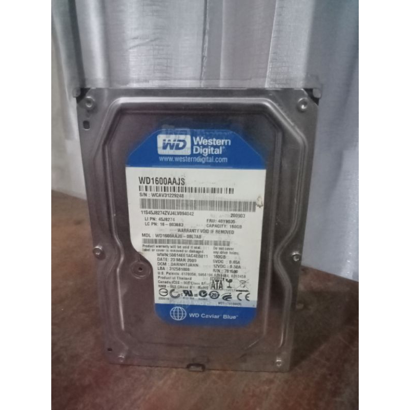 jual hardisk PC 160gb product thailand