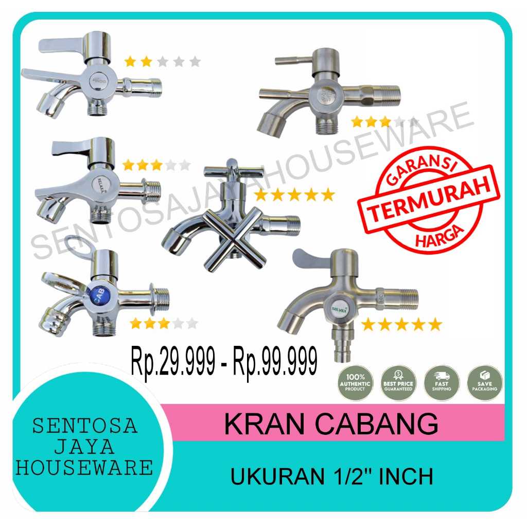 KRAN AIR CABANG DUA / KRAN CABANG SHOWER / KRAN CABANG DUA SHOWER / KRAN CABANG SHOWER STAINLESS / K