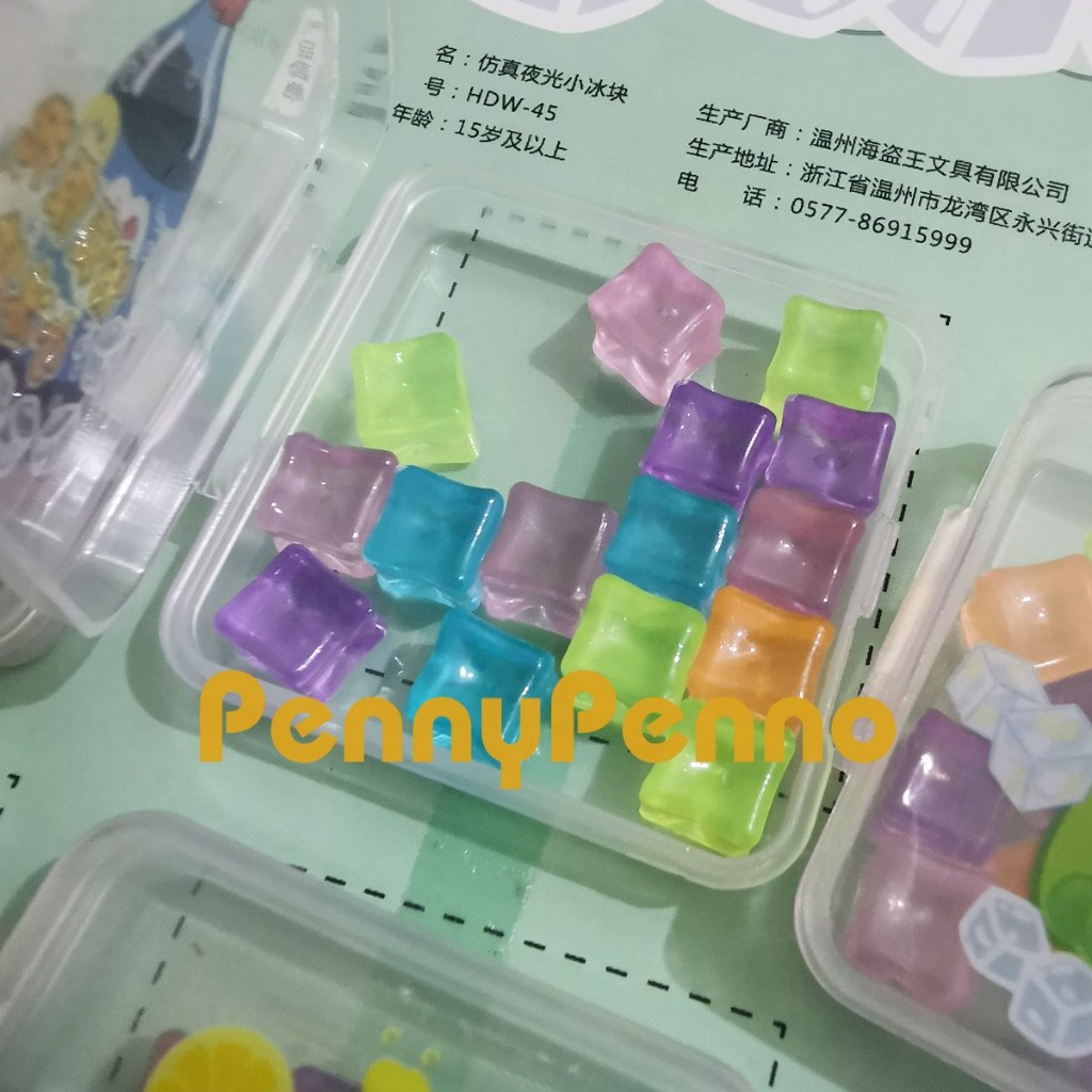 Mainan Viral Anak Es Batu Kotak Glow In The Dark Ice Crystal Mini Lucu (1 Box)