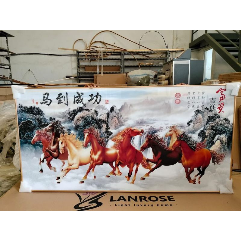 lukisan Porcelain Diamond 5D lukisan kuda