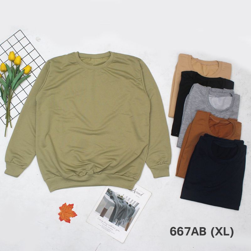 Sweater Crewneck Polos Oversize Unisex