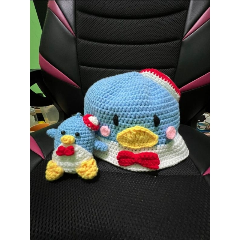 Tuxedo Sam Sanrio Bucket Hat and Keychain