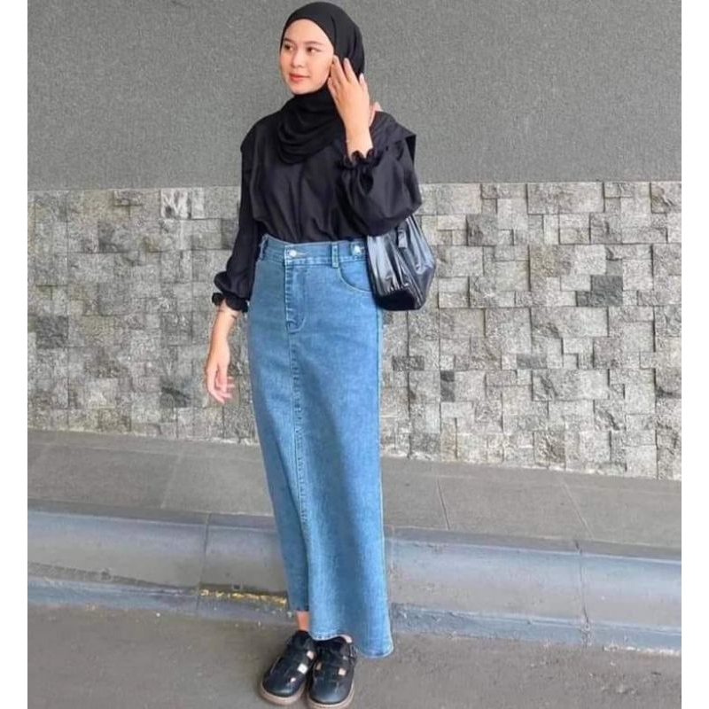 Rok Sepan Jeans Theana/Rok Jeans A Line