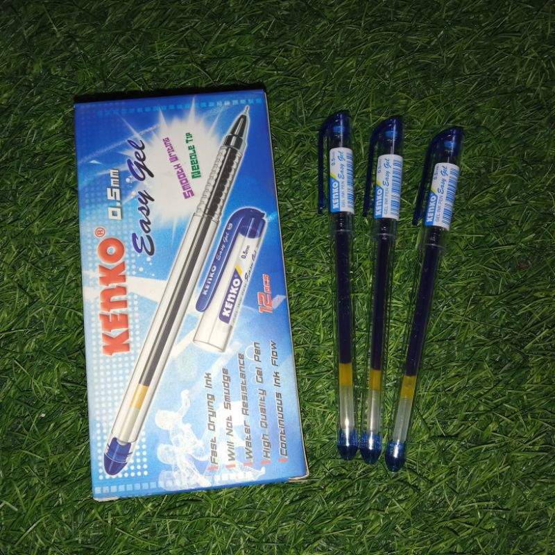 

KENKO Easy Gel Pen 0.5mm / Gel Pen - Biru - Blue 1 Lusin