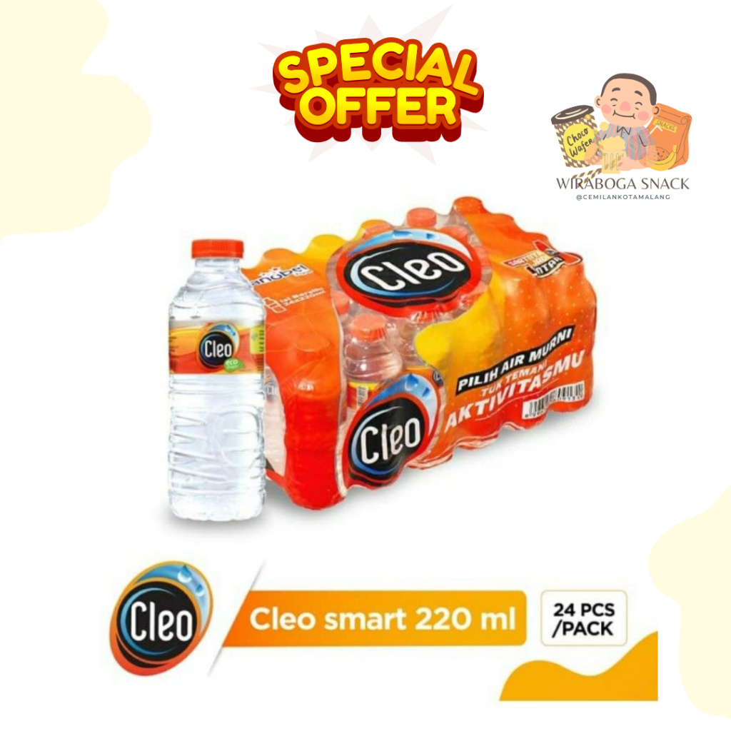 

CLEO BOTOL IMUT Mini 220 ml BAG ISI 24PCS - Air mineral botol kecil