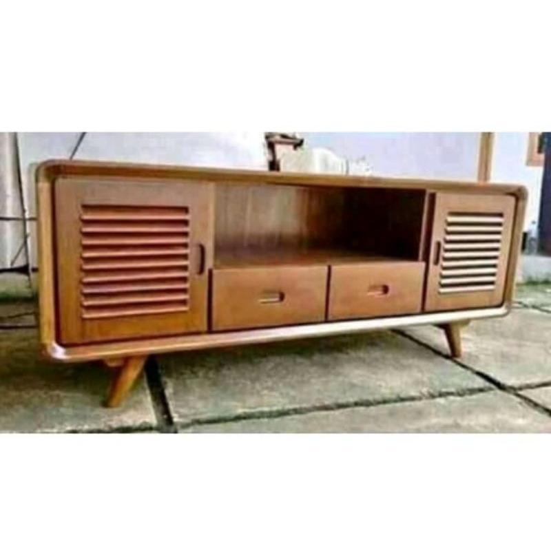 BUFET TV RETRO KAYU JATI | BUFET TV RETRO FURNITURE JATI