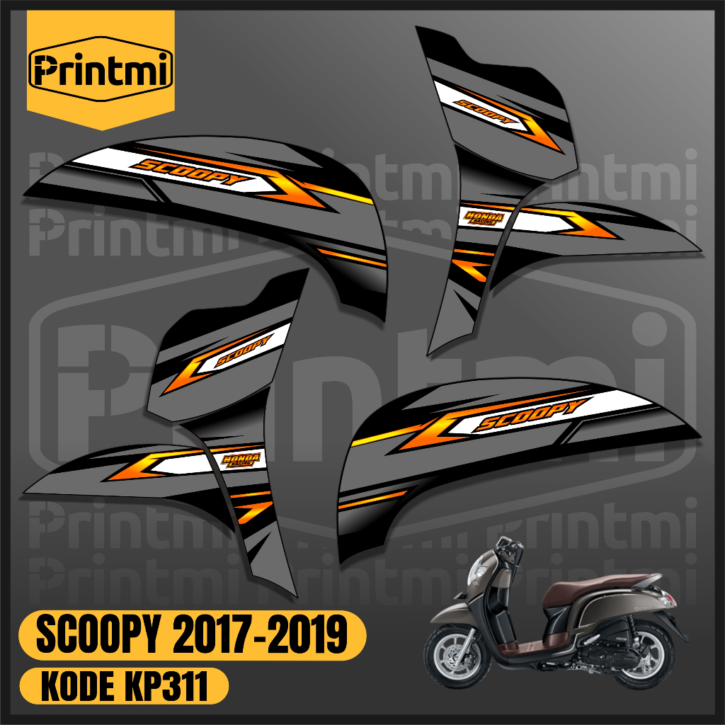 Stiker Striping Scoopy Esp 2017 2018 2019 Motor FI Variasi List Simpel Skotlet Printmi KP311