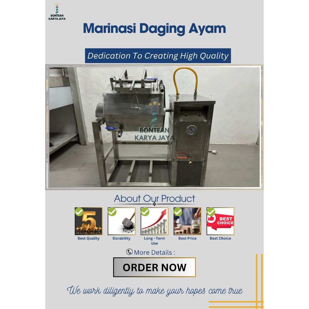 Marinasi Daging - Mesin Marinasi Daging dengan Vacuum Kaps 50kg