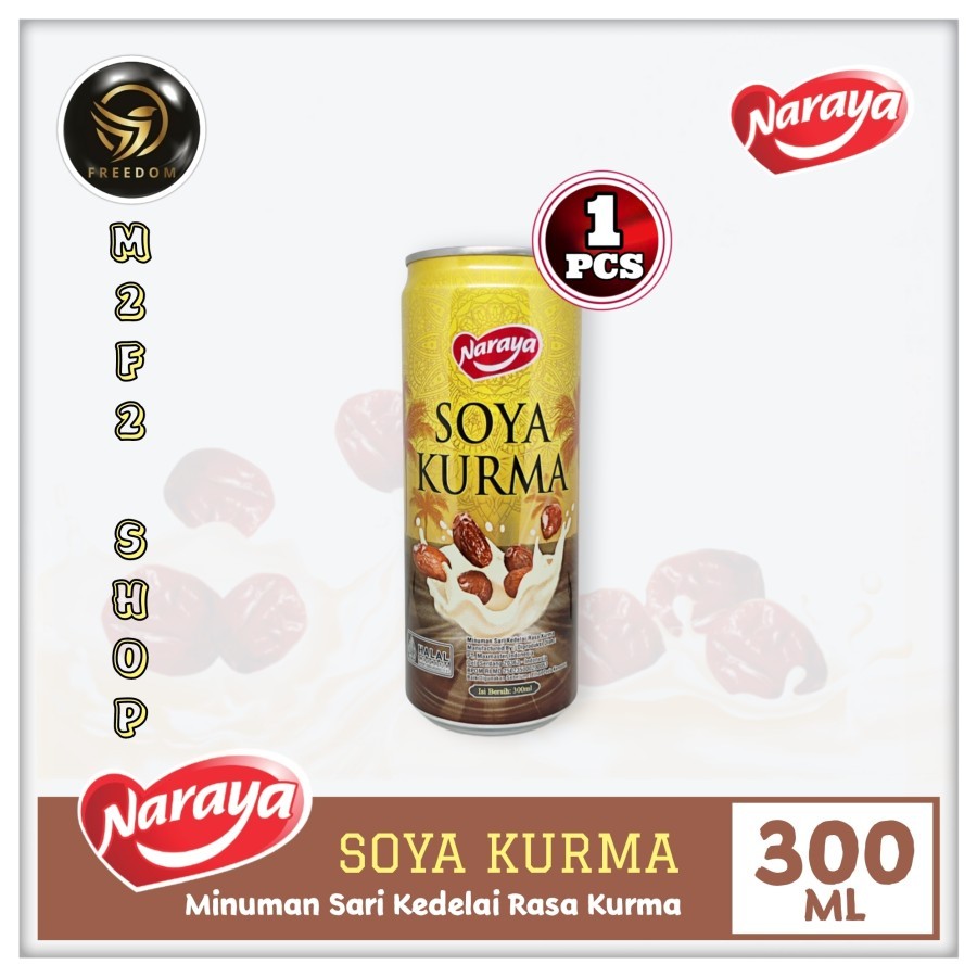 

Naraya Soya Kurma Minuman Susu Sari Kedelai Kaleng | Can - 300 ml (Kemasan Satuan)