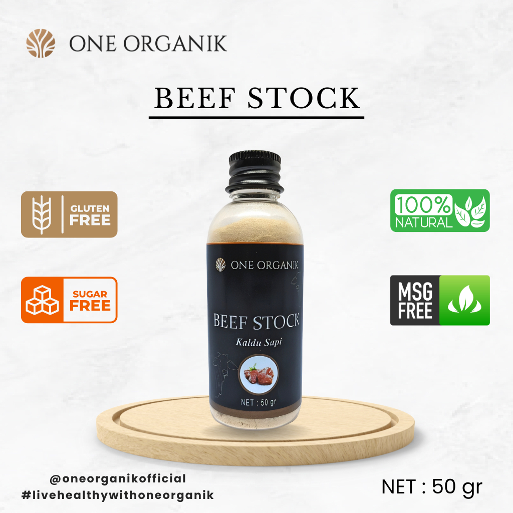 

One Organik – Beef Stock/Kaldu Sapi Organik Non MSG Premium Quality – Kaldu Bayi/MPASI | (50 gr)