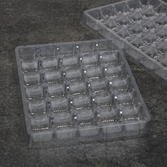 (25 pcs) tray mika nastar sekat 30 alas mika cookies transparan hampers mika packaging nastar sekat 