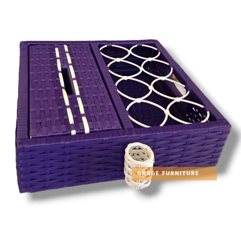 Tempat tisu dan tempat Aqua gelas