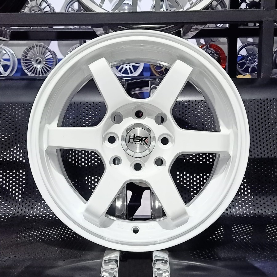Velg Racing R14 Mobil Brio Agya Ayla Calya Jazz Pelek HSR Tokyo White