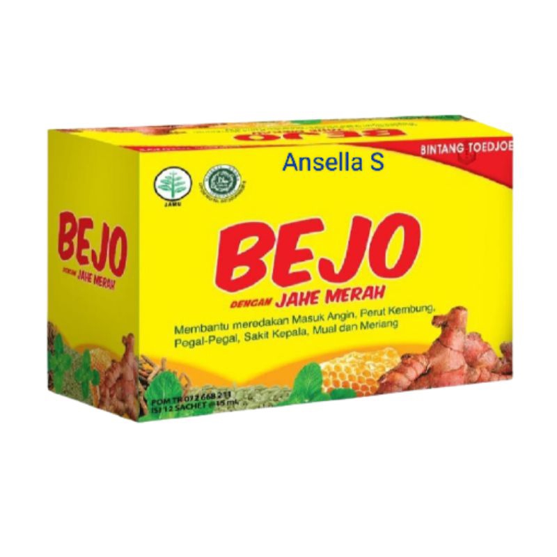 

BEJO JAHE MERAH Isi 12 Sachet