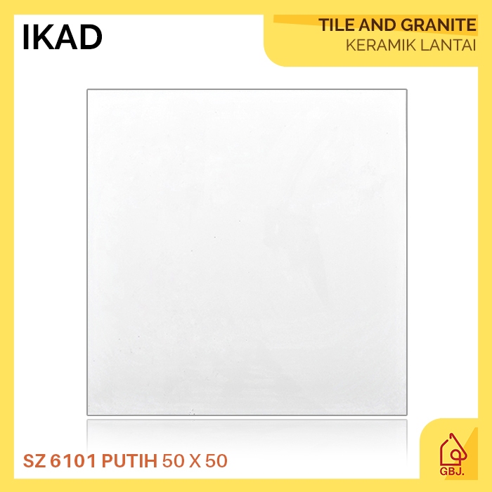 KERAMIK IKAD 50 X 50 SZ6101 PUTIH / KERAMIK LANTAI POLOS SEMI GLOSSY