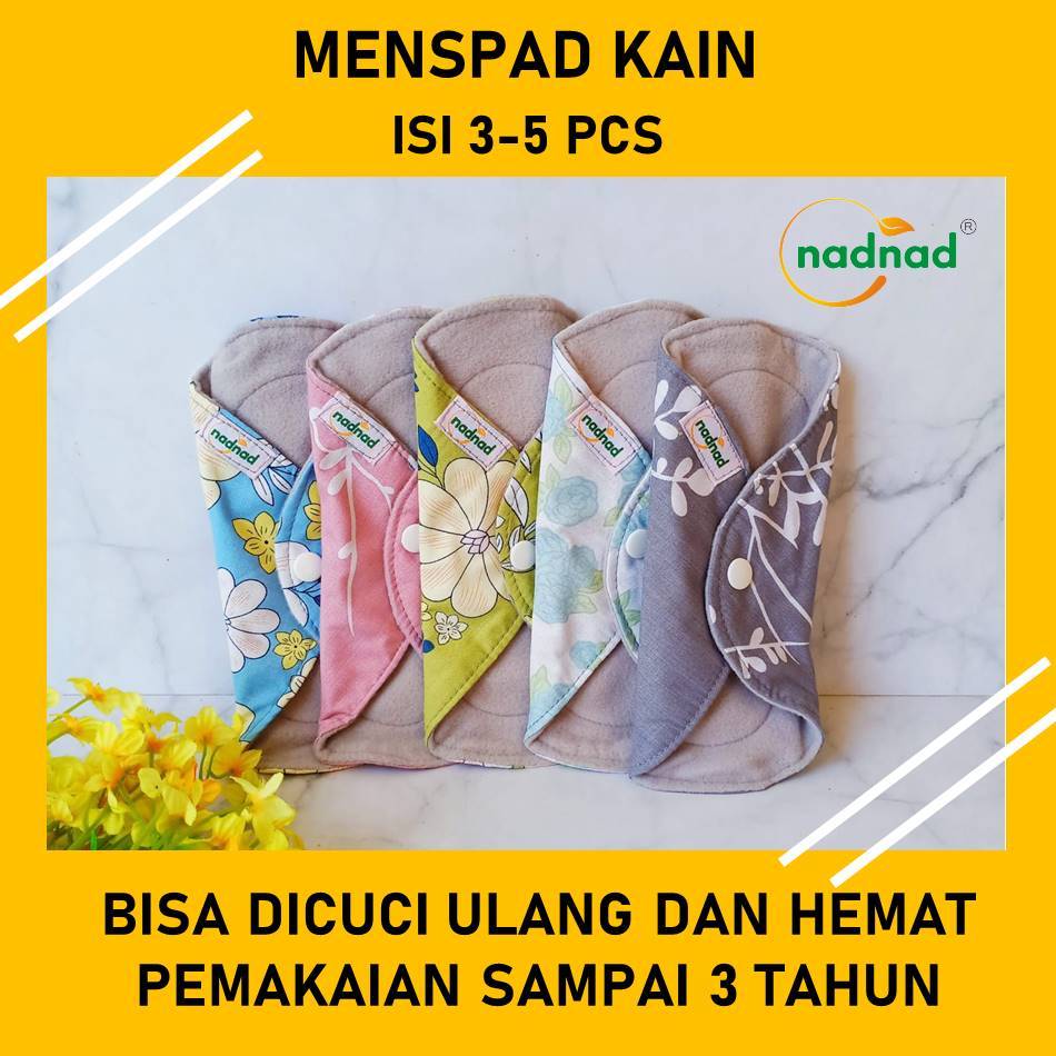 Menspad Nadnad Pembalut Kain Wanita Cuci Ulang Sehat Ori Waterproof Anti Bocor