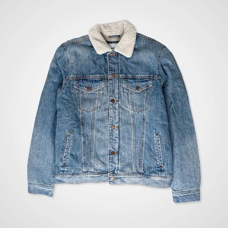 JAKET PRIA ODN SHERPA LINED DENIM ORIGINAL