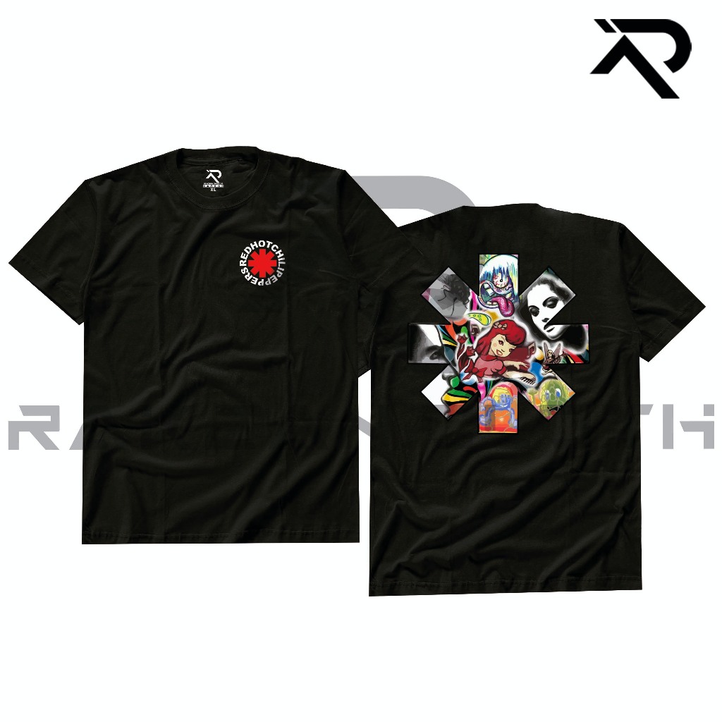 RKN Kaos Music RHCP MUS-73 Unisex Combed 30s HITAM