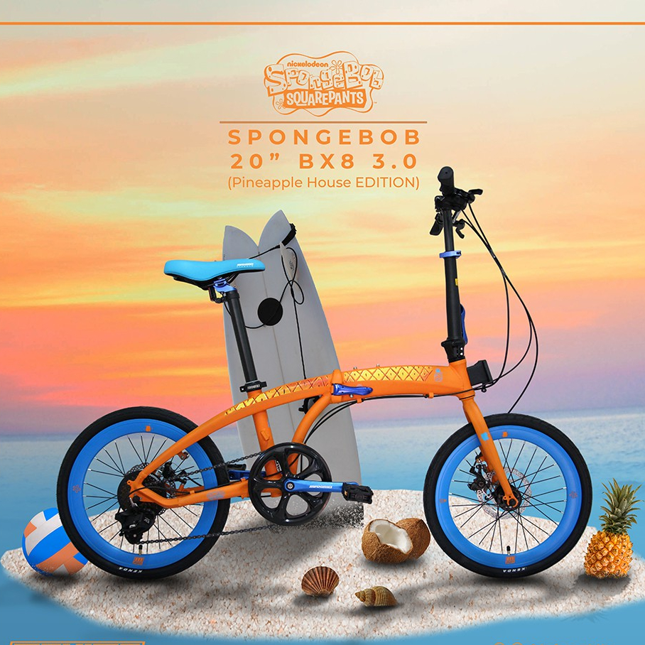 Sepeda Lipat MAXIMO Piegare Cyclo SpongeBob - Pineapple Edition