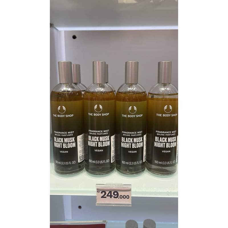 body shop perfume original asli black musk white oil tea tree TBS vegan