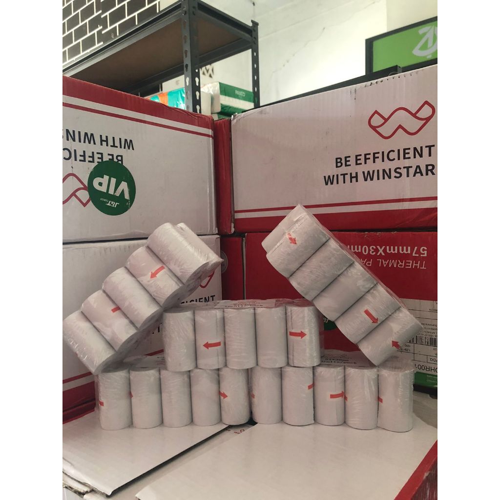 

FULL KERTAS 10 ROLL KERTAS THERMAL PRINTER STRUK 58*30 57*30 MURAH KUALITAS BAGUS