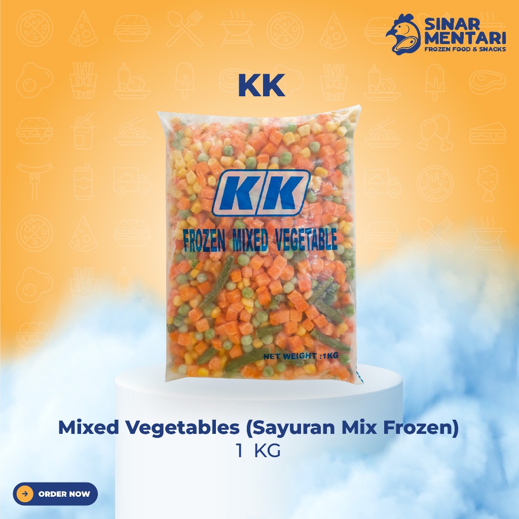 

KK Mixed Vegetable Frozen 1 KG / sayuran frozen