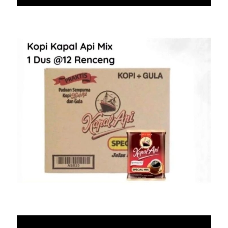 

Kopi Kapal Api Special Mix 1 Dus 12 Renteng.