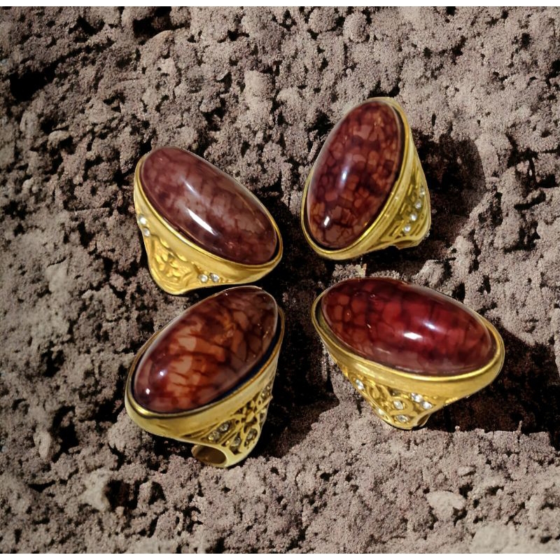 Cincin Batu Pandan SisikNaga Merah