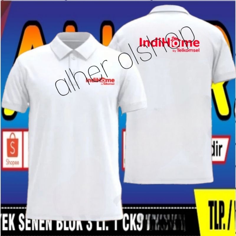 Kaos indihome by Telkomsel baju indihome by Telkomsel seragam Indihome by Telkomsel kaos kerah indih