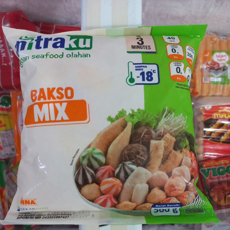 

Mitraku Bakso Ikan Mix Campuran 500g