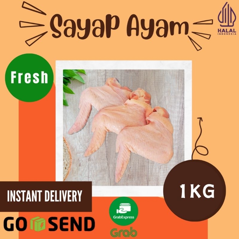 

Sayap Ayam / Sayap Ayam Fresh (Chicken wings) 1kg