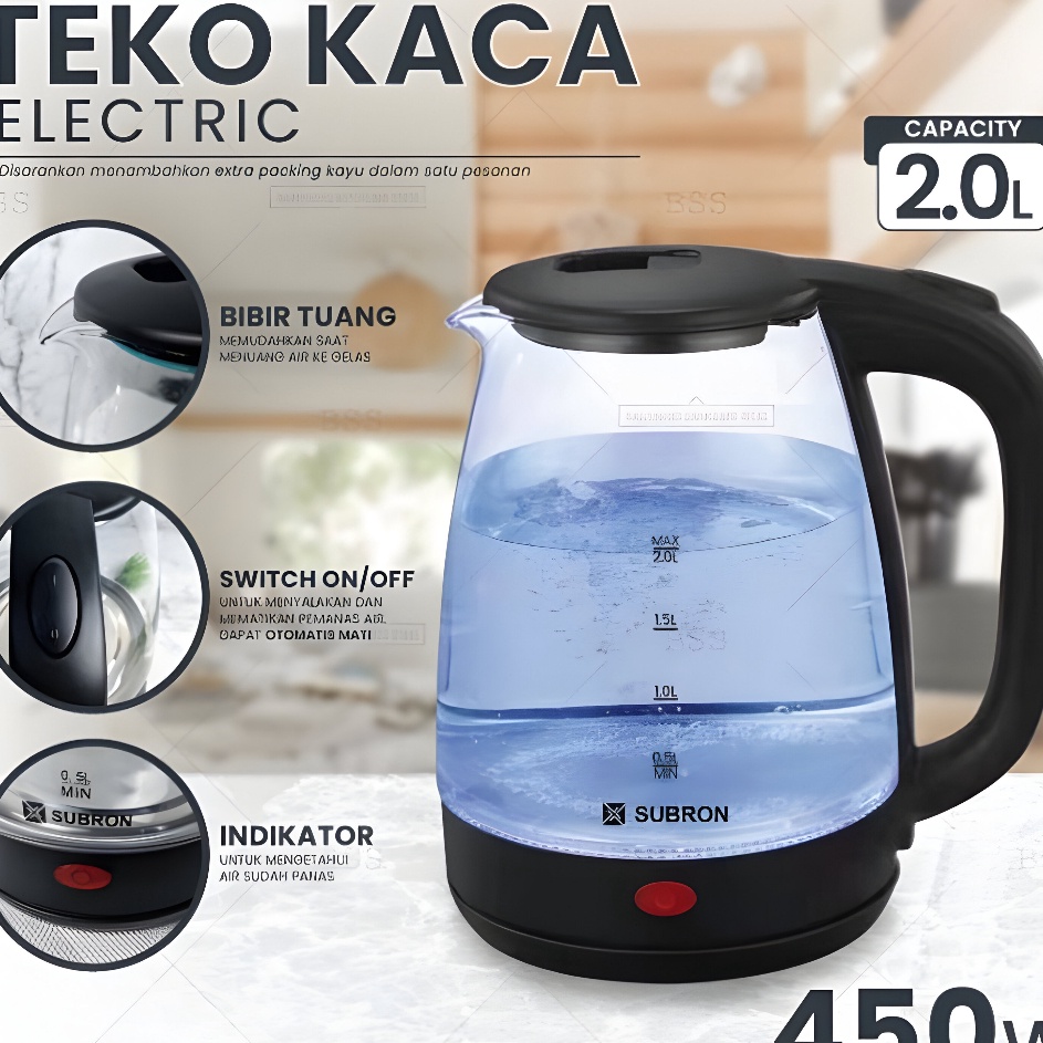 NU Teko Termos Listrik 2 liter  Electric Kettle SBR 2 liter