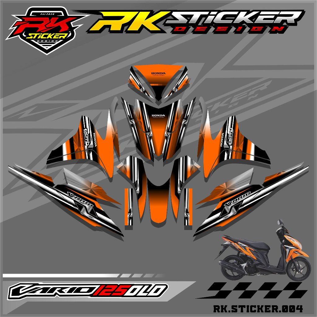 Sticker Decal Vario 125 Lama/Old - Sticker Decal Full Body Motor Vario 125 Lama/Old. RK.04