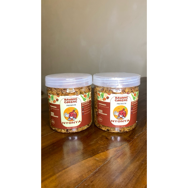 

PAKET HEMAT Bawang Goreng Premium |NYONYA| isi 2 toples ukuran 150 gram