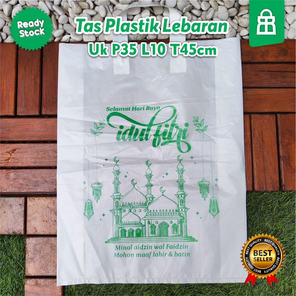 

Tas Plastik Bingkisan Parcel Lebaran Idul Fitri Sablon Tema Lebaran Ready Stock