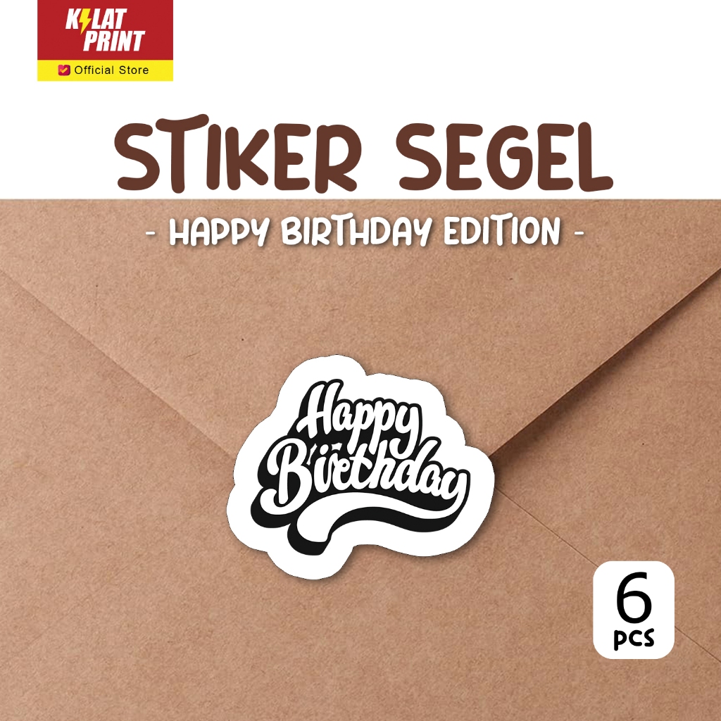 

Stiker Segel Amplop Sticker Aesthetic Label Happy Birthday Edition