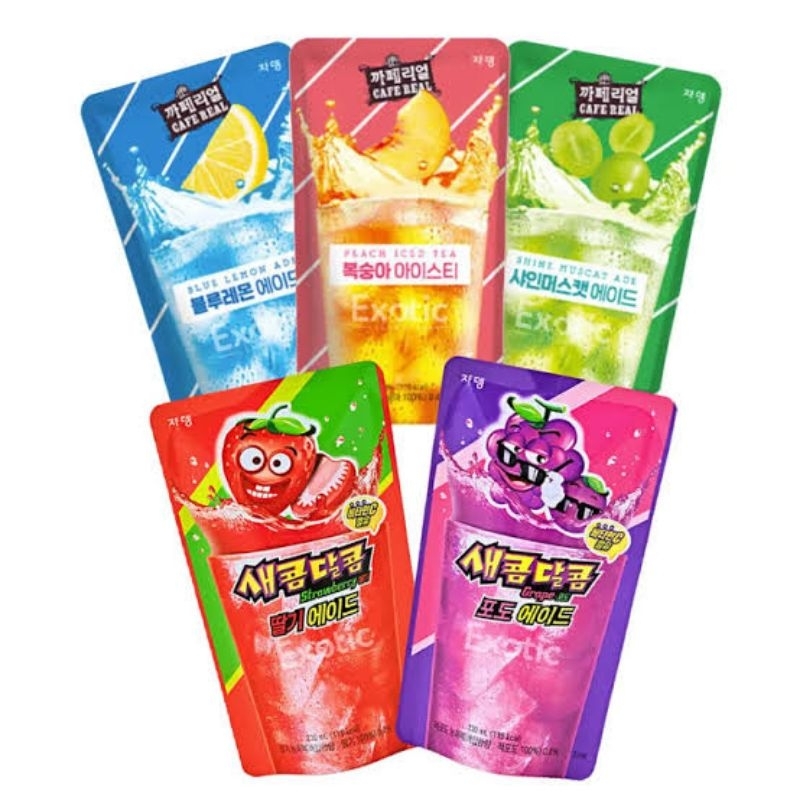 

[230ml] Jardin Cafe Real Korea Drinks - Peach Ice Tea / Blue Lemon Ade / Shine Muscat Ade