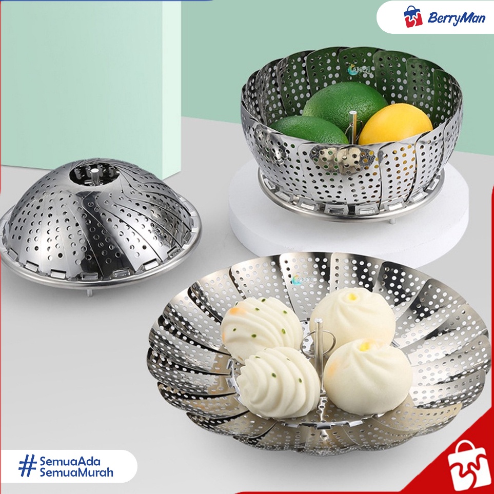 Promo besar KUKUSAN STAINLESS Flexible  Steamer Alat Kukus Serbaguna
