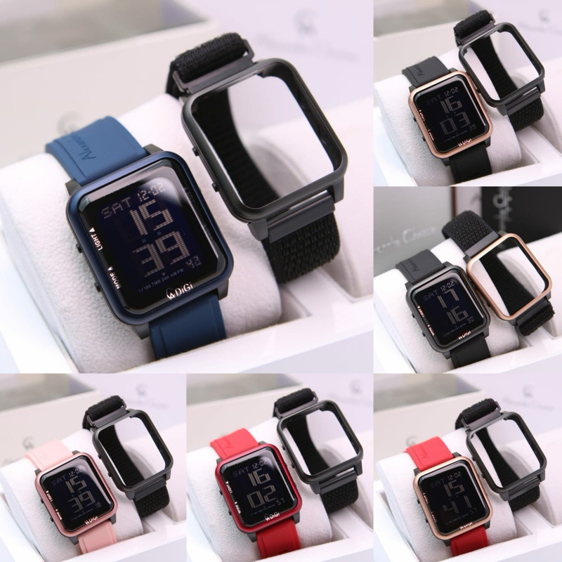 [ORIGINAL100%] JAM TANGAN WANITA ALEXANDRE CHRISTIE AC9344 / AC 9344 DIGITAL RUBBER